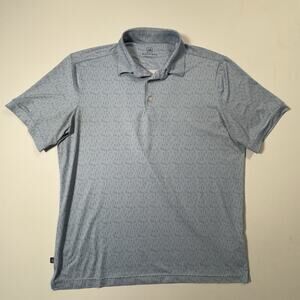 Mizzen+Main Polo Shirt Mens Medium Classic Blue Stretch Performance Golf Active